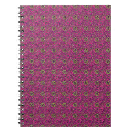 Cuaderno Vibrante estampado psicodélico de los 60 en estilo