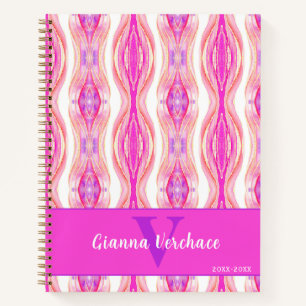 Cuaderno Vibrante Geodo de oro púrpura rosa