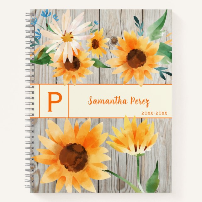 Cuaderno Vibrante País de color amarillo girasol (Anverso)