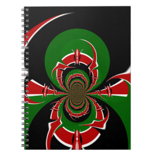 Cuaderno Vibrante patrón de bandera keniana: Un arte podero