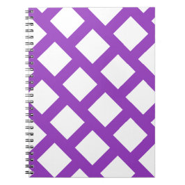 Cuaderno Vibrante patrón moderno de Lilac profundo y rhombu