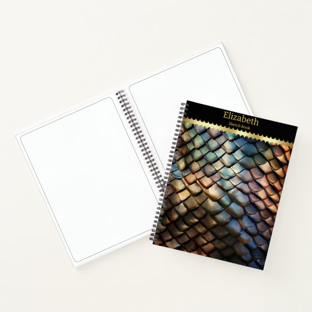 Cuaderno Vibrante piel de serpiente venenosa texturizada (Interior)