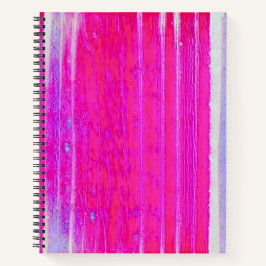 Cuaderno Vibrante Resumen de rayas rosadas y moradas arte