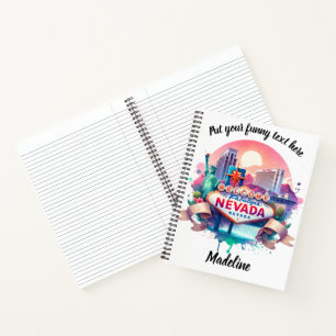 Cuaderno Vibrante señal de bienvenida a los lugares de inte