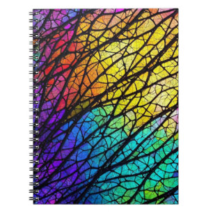 Cuaderno Vibrante Vidrio Manchado