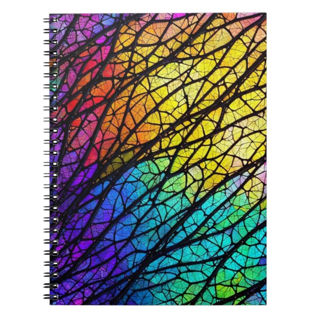 Cuaderno Vibrante Vidrio Manchado (Frente)