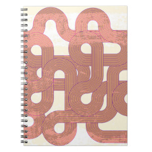 Cuaderno Vibrante Vintage: Resumen de líneas coloridas