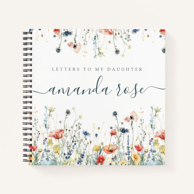 Cuaderno Vibrantes cartas de Keepsake de flores silvestres  (Anverso)