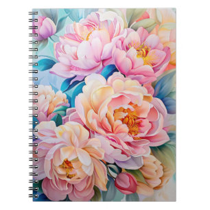 Cuaderno Vibrantes personajes en flor en pastel suave