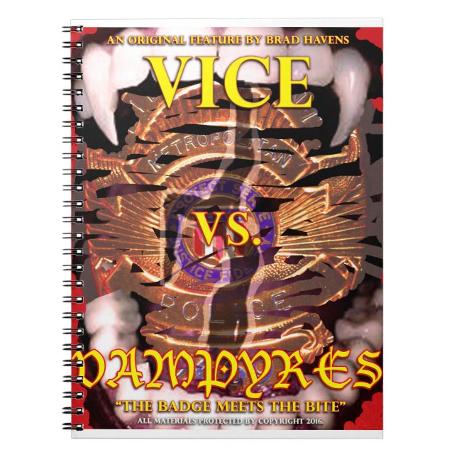 Cuaderno Vicio vs. Poster de Vampyres en un Handy (Frente)