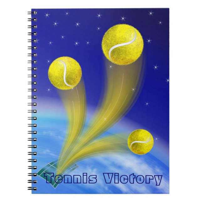 Cuaderno Victoria del tenis, personalizada (Frente)