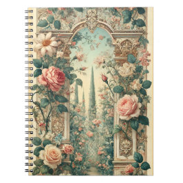 Cuaderno Victorian Rose Garden Archway Romantic Floral Path