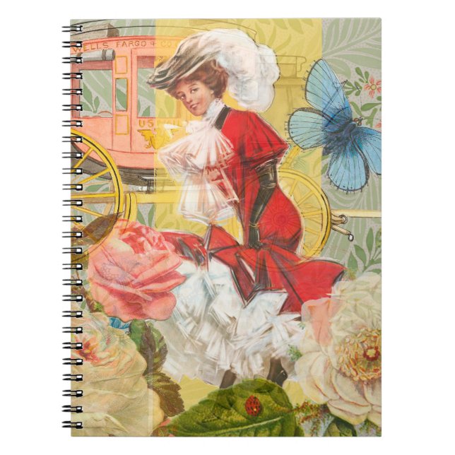 Cuaderno Victoriana Lady Woman Fun Carriage (Frente)