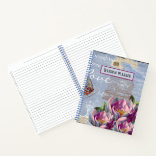 Cuaderno Victoriano Love Thoughts Dreams Bird Cage Boda