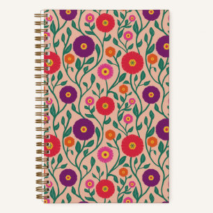 Cuaderno Vid floral de mediados de siglo Guirnalda de jar