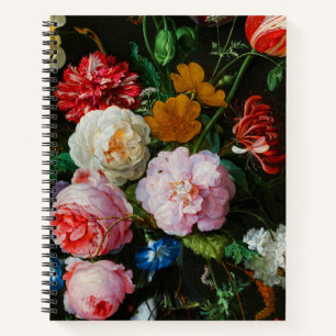 Cuaderno Vida con flores en una bolsa de vidrio
