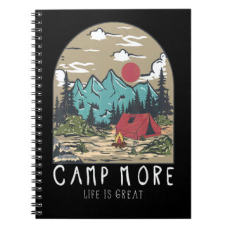 Cuaderno Vida de aventura retro vintage es genial acampar m