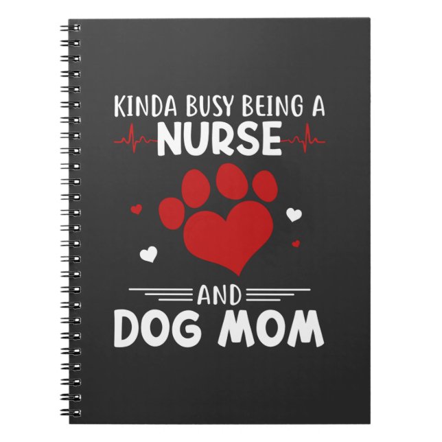 Cuaderno Vida de enfermería | Enfermera Y Perro Mamá (Frente)