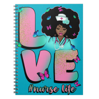 Cuaderno Vida de enfermero negro rn cna escuela de enfermer