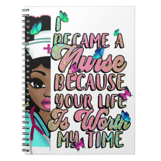 Cuaderno Vida de enfermero negro rn cna escuela de enfermer