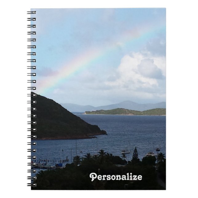 Cuaderno Vida de isla del arcoiris del Caribe (Frente)