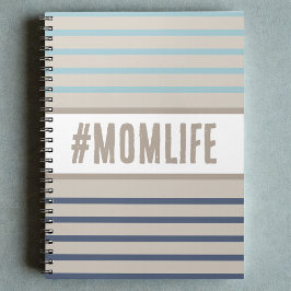 Cuaderno Vida de mamá azul turquesa y beige