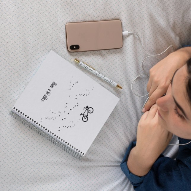 Cuaderno Vida en bicicleta, libre como personalizable de pá (Subido por el creador)