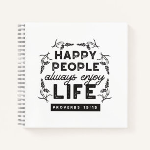 Cuaderno Vida Feliz con Fe – Proverbios 15:15 Arte