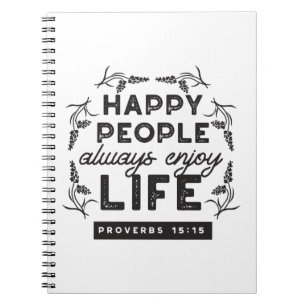 Cuaderno Vida Feliz con Fe – Proverbios 15:15 Arte