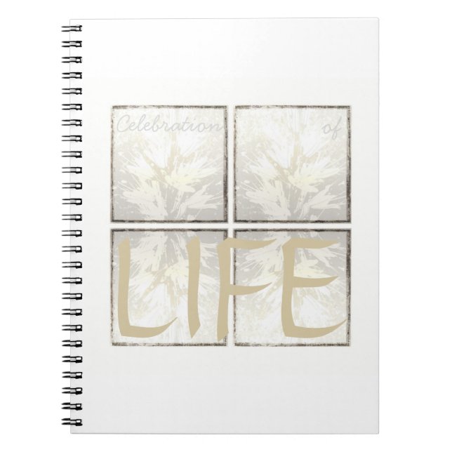 Cuaderno Vida fúnebre moderna elegante de la celebración (Frente)