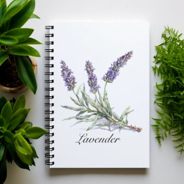 Cuaderno Vida herbal: Lavanda, personalizable