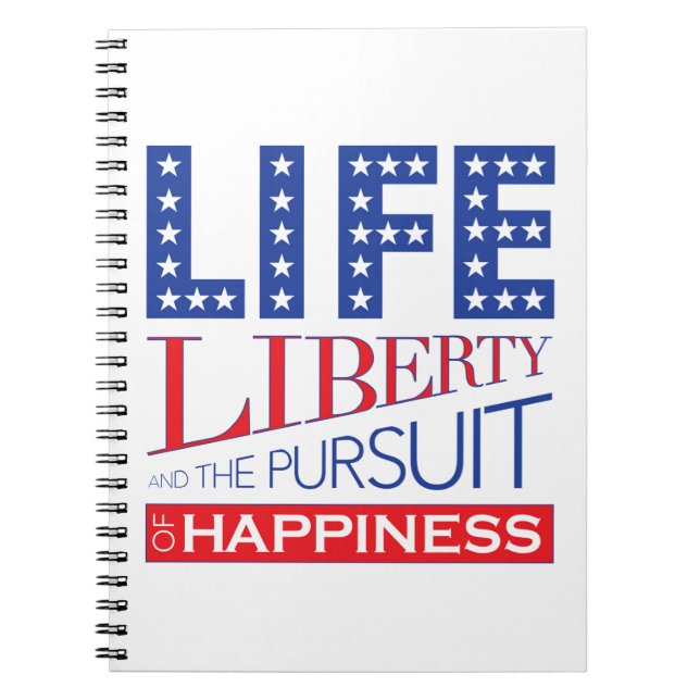 Cuaderno Vida, libertad y la búsqueda de la felicidad (Frente)