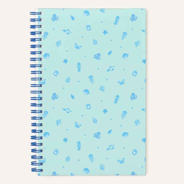 Cuaderno Vida Marina Azul (Anverso)