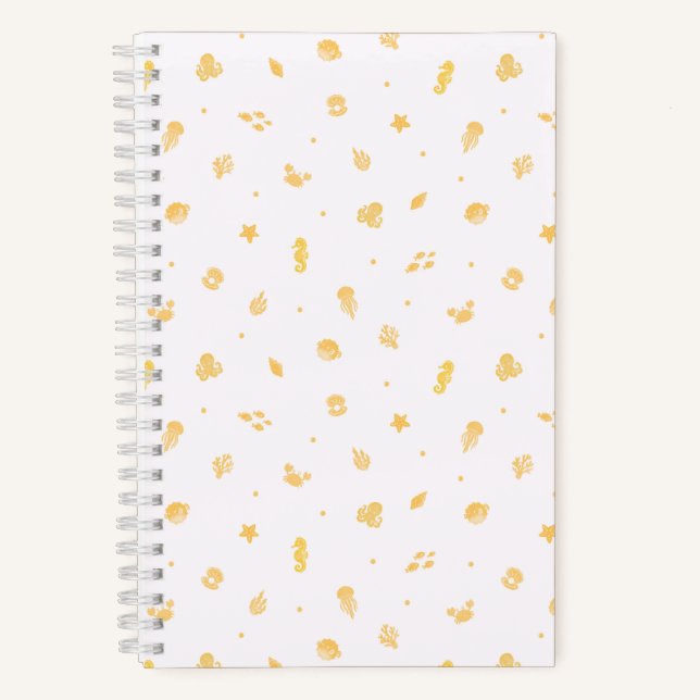 Cuaderno Vida Marina Blanca (Anverso)