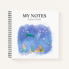 Cuaderno Vida marina personalizada