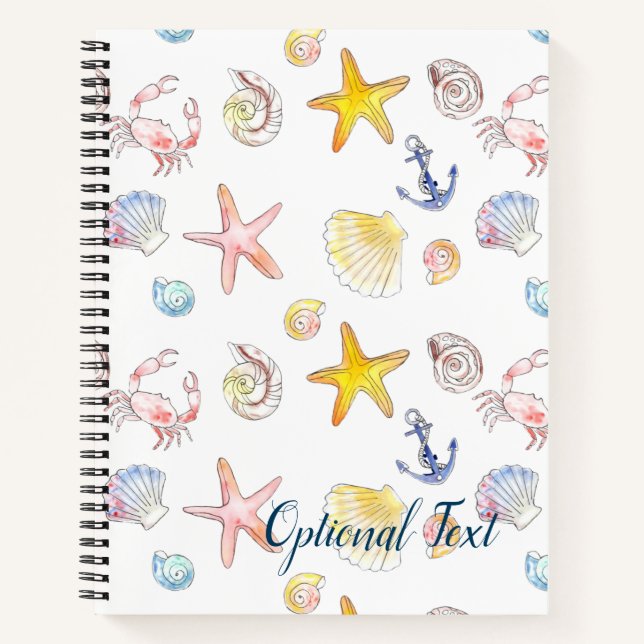 Cuaderno Vida marina y anclas (Anverso)