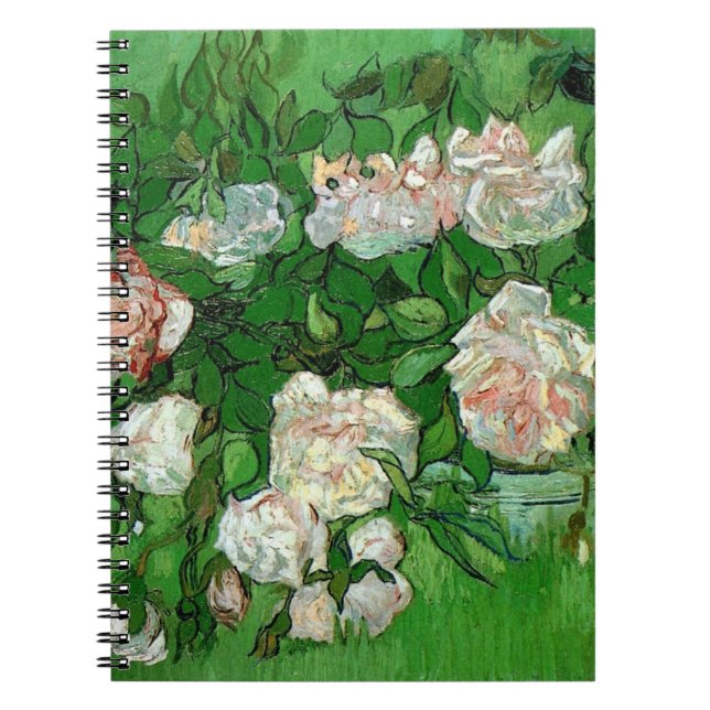 Cuaderno Vida muerta: rosas rosas rosas de Vincent van Gogh (Frente)