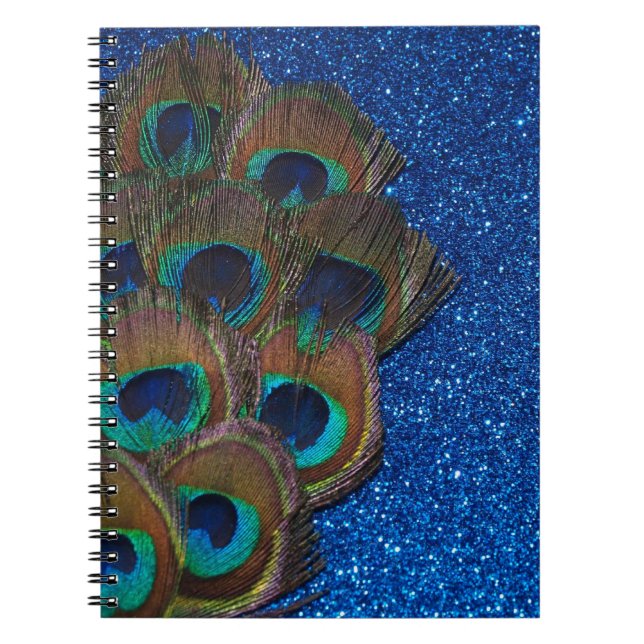 Cuaderno Vida Purpurinoso de Blue Peacock Bouquet (Frente)