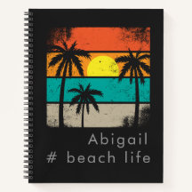 Vida Retro de Playa, Silueta Negra