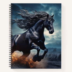 Cuaderno Vida silvestre de animales de caballo Arte mural c
