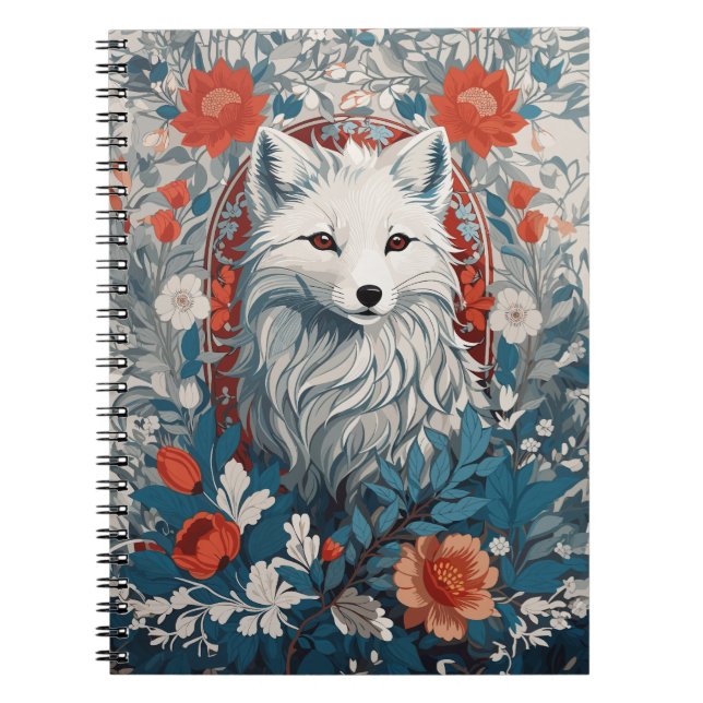 Cuaderno Vida silvestre Mesmerizadora de Artic Fox (Frente)