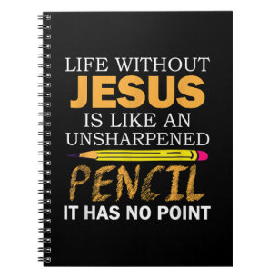 Cuaderno Vida Sin Jesús Divertida Fe Religiosa Cristiana