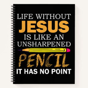 Cuaderno Vida Sin Jesús Divertido Cristiano Religioso Fe