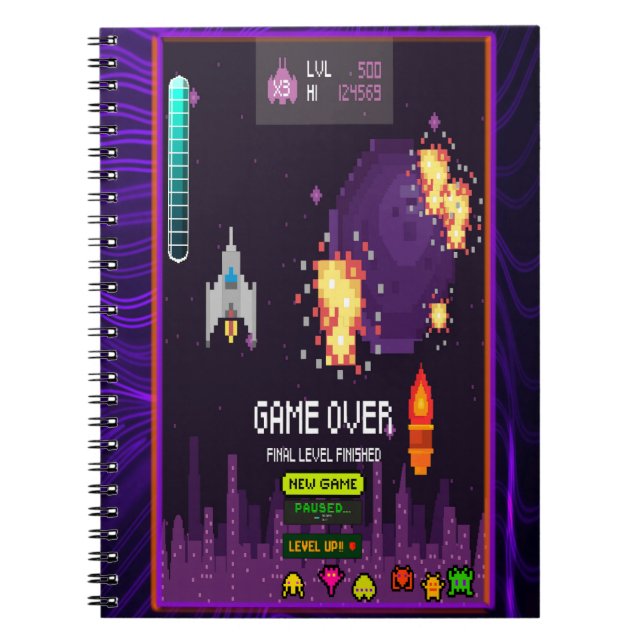 Cuaderno Videogaming Purple (Frente)