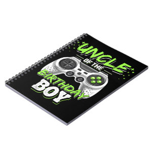 Cuaderno Videojuego del tío del niño cumpleaños