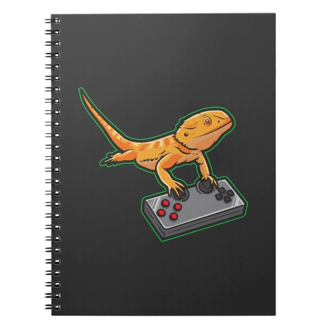 Cuaderno Videojuego Dragón con barba Jugador Reptile de Jue (Frente)