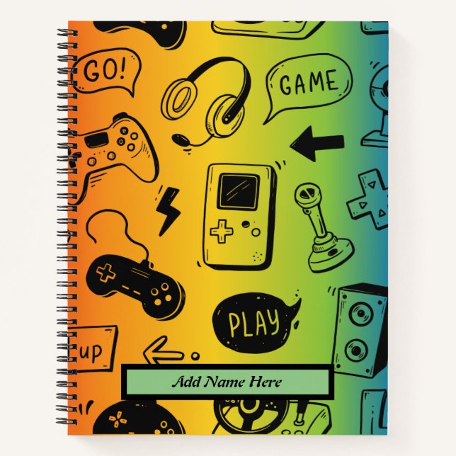 Cuaderno Videojuego moderno Patten Colorful (Anverso)
