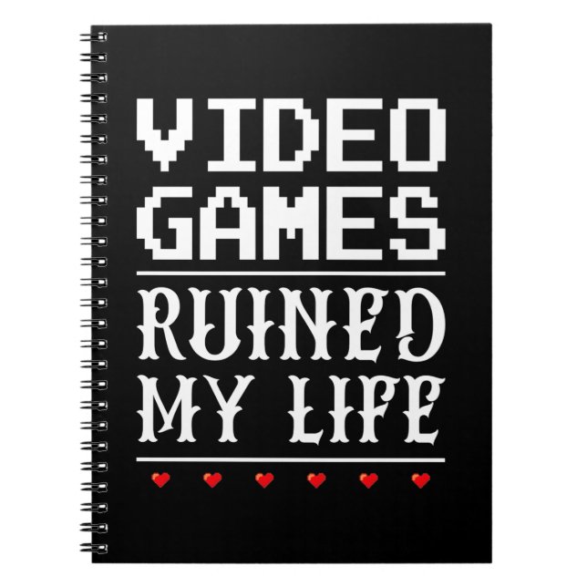 Cuaderno Videojuegos arruinaron mi vida (Frente)