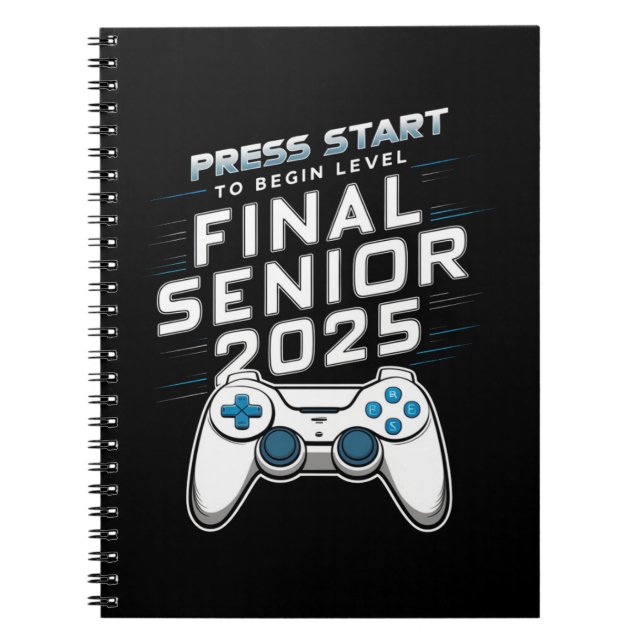 Cuaderno Videojuegos para jugadores senior de la clase 2025 (Frente)
