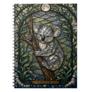Cuaderno Vidriera Iluminada de Koala en Doscuro Dosel Alto